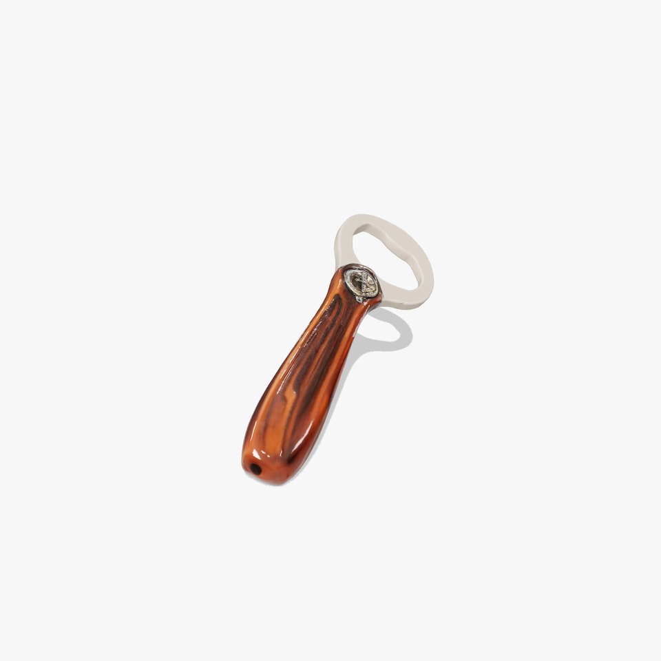 Elegant Wooden Handle Bottle Opener D Model Pack